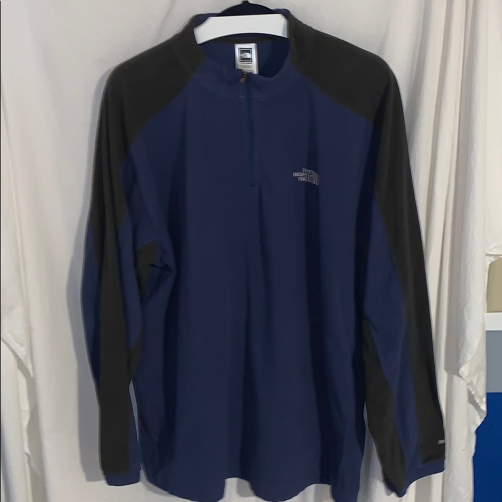 Blue and Grey The North Face Fleece 1/4 Zip XXL